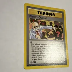 Pokemon 1st Edition Blaine's Quiz #1 Gym Challenge Rare 97/132 English Card - Image 2
