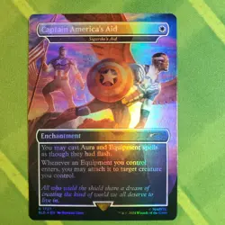 Captain America's Aid / Sigarda's Aid Rainbow Foil Secret Lair MTG NM - Image 1