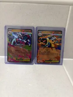Pokemon TCG Mega Charizard X & Y Ex Promo Cards Bundle Mega Evolutions Promo - Image 1