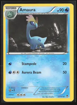 Amaura 25/111 Uncommon Furious Fists Pokemon Lightly Played - Image 1