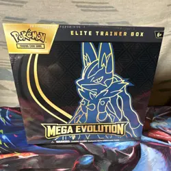 Pokemon TCG Mega Evolution Elite Trainer Box Lucario Riolu Promo ETB - Image 1