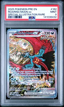 2025 POKEMON PRE EN-PRISMATIC EVOLUTIONS #162 ROARING MOON EX PSA 9 - Image 1