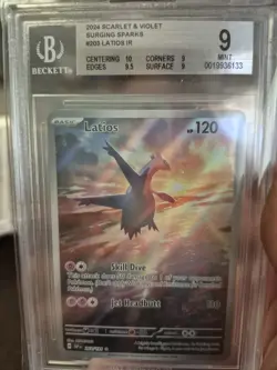 Pokemon Latios Illustration Rare Surging Sparks 203/191 Pokemon BGS 9 Mint - Image 1