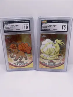 Pokemon Topps Chrome Vulpix & Ninetales CGC 10 Bundle - Image 1