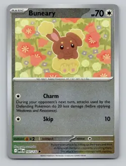 Reverse Holo Buneary 107/132 Common Mega Evolution Pokemon - Image 1