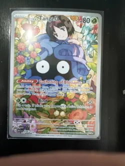 Pokemon Erika's Tangela 218/217 Scarlet & Violet Illustration Rare Holo 80 HP 50 - Image 1