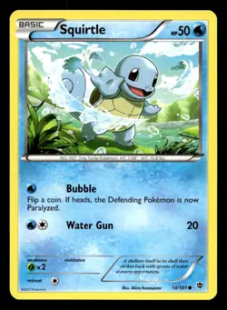 Squirtle 14/101 Plasma Blast Pokemon NM - Image 1