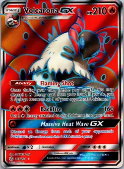 Volcarona GX 213/236 Ultra Rare Cosmic Eclipse Pokemon Near Mint - Image 1
