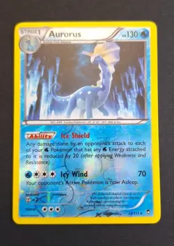 Pokemon TCG Aurorus 26/111 XY Furious Fists Reverse Holo Rare LP-/MP+ - Image 1