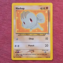 Pokemon 2000 WOTC Neo Destiny: Machop 73/105 - LP/NM - Image 1