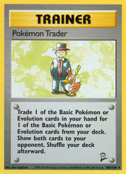 Pokemon Trader 106/130 Rare Base Set 2 Pokemon Moderately Played - Image 1
