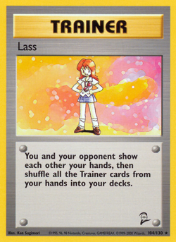 Lass 104/130 Rare Base Set 2 Pokemon Moderately Played - Image 1