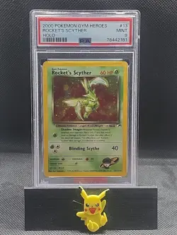 2000 POKEMON GYM HEROES HOLO #13 ROCKET'S SCYTHER PSA 9 - Image 1