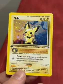 Pokemon Pichu 1st Edition Holo Rare Neo Genesis 12/111 WOTC Vintage 2000 - Image 1