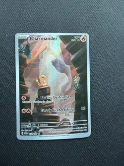 Pokemon Charmander 168/165 Scarlet & Violet 151 Illustration Rare Full Art Holo - Image 1