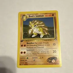 Pokemon 1st Edition Brock's Sandslash Gym Heroes 023/132 Rare Regular English - Image 1