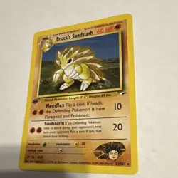 Pokemon 1st Edition Brock's Sandslash Gym Heroes 023/132 Rare Regular English - Image 2