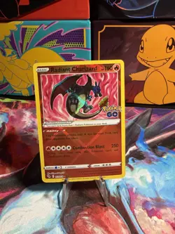 Pokemon TCG Radiant Charizard 011/078 Pokemon GO Radiant Rare Holo Card 160HP - Image 1