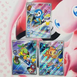Piplup 042 + Chimchar 041 + Turtwig 040 - First Partner Pokemon Cards - #L436 - Image 1