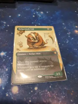 Badgermole Cub Borderless Art Avatar Magic MTG - Image 1