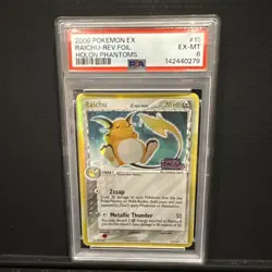 Raichu (Delta Species) 15/110 PSA 6 ex Holon Phantoms Reverse Holo Rare Pokemon - Image 1