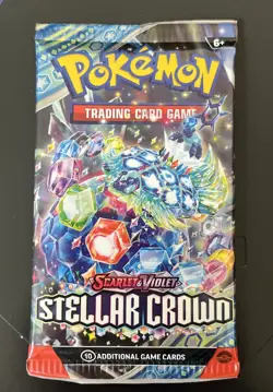 Pokemon TCG Scarlet & Violet Stellar Crown Single Pack Sealed - Image 1