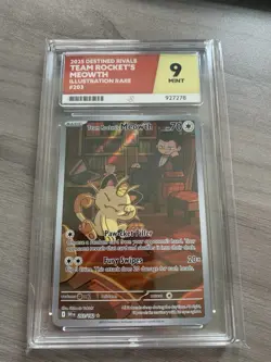 ACE 9 Pokemon Card TCG Team Rocket's Meowth 203/182 Destined Rivals - Image 1