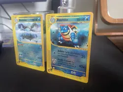 Blastoise REVERSE HOLOS Expedition Base Set 36/165 and 37/165 Pokemon Lot of 2 - Image 2