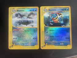 Blastoise REVERSE HOLOS Expedition Base Set 36/165 and 37/165 Pokemon Lot of 2 - Image 5