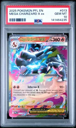 Pokemon Phantasmal Flames Mega Charizard X EX 013/094 PSA 10 - Image 1