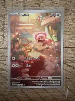 Pokemon TCG Stufful 154/132 Mega Evolution Illustration Rare - Image 1