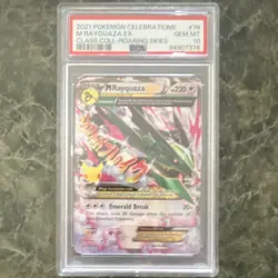 Pokemon M Rayquaza EX 76/108 Celebrations Classic Collection PSA 10 Holo EX Mega - Image 1
