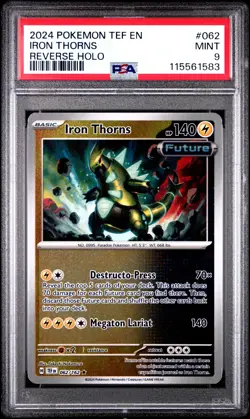 2024 Pokemon TEF EN Iron Thorns Reverse Holo - PSA 9 (Aug 25) - Image 1