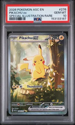 2026 POKEMON ASC EN-ASCENDED HEROES SPECIAL ILLUSTRATION RARE PIKACHU EX PSA 10 - Image 1