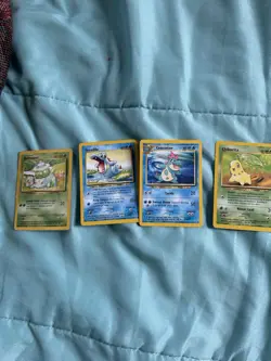 Pokemon Starter Card Lot Bulbasaur Totodile Croconaw Chikorita WOTC NM LP - Image 1