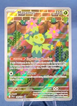 Maractus AR 2025 Pokemon Journey Together Card TCG 160/159 Holo Full Art Rare - Image 1