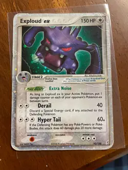 Exploud EX 92/100 EX Crystal Guardians Ultra Rare Holo - Pokemon Card - HP/DMG - Image 1