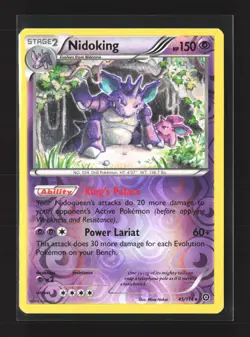 Pokemon XY - Steam Siege #45/114 Rare,Reverse Holo Nidoking - Image 1