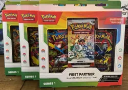 Pokemon TCG First Partner Pack Illustration Collection Series 1 SEALED Lot Of 3 - Image 1