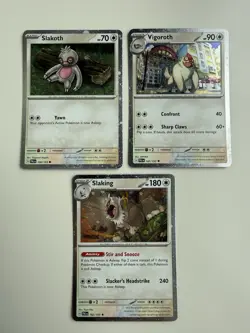 Pokemon Slakoth 160/193 Vigoroth 161/193 Slaking 162/193 Cosmo Holo Exclusive! - Image 1