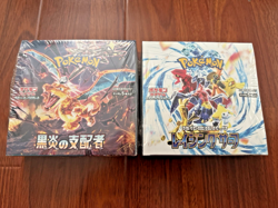 Pokemon S&V Ruler of the Black Flames and Raging Surf Booster Box Japanese New - Image 1