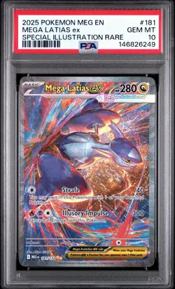 Pokemon Mega Latias ex 181/132 Mega Evolution SIR PSA 10 Gem Mint 2025 - Image 1