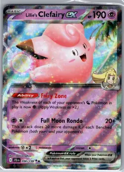 Lillie's Clefairy ex 056/159 SV09: Journey Together - Pokemon Card - NM - Image 1