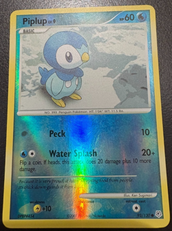 Pokemon TCG Piplup Reverse Holo Card 93/130 Diamond Pearl LP - Image 1