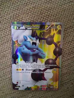 Pokemon Thundurus 97/98 Emerging Powers Full Art Holo Ultra Rare 2011 Card - Image 1