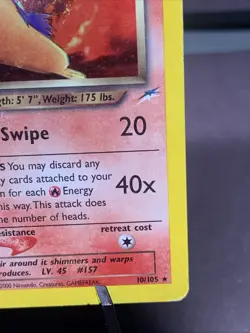 Pokemon TCG Dark Typhlosion 10/105 Neo Destiny Holo Rare WOTC VTG 2000 Swirl - Image 4