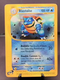 Pokemon TCG Blastoise 36/165 Expedition Base Set Non Holo Rare WOTC VTG 2002 - Image 1