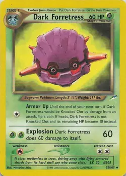 Neo Destiny Dark Forretress 35/105 Uncommon Pokemon Unlimited - Image 1