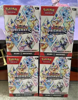 Pokemon TCG: Prismatic Evolutions Booster Bundle - Lot of 4 - Factory Sealed - Image 1