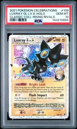 Luxray GL LV.X Pokemon Celebrations #109 PSA 10 - Image 1